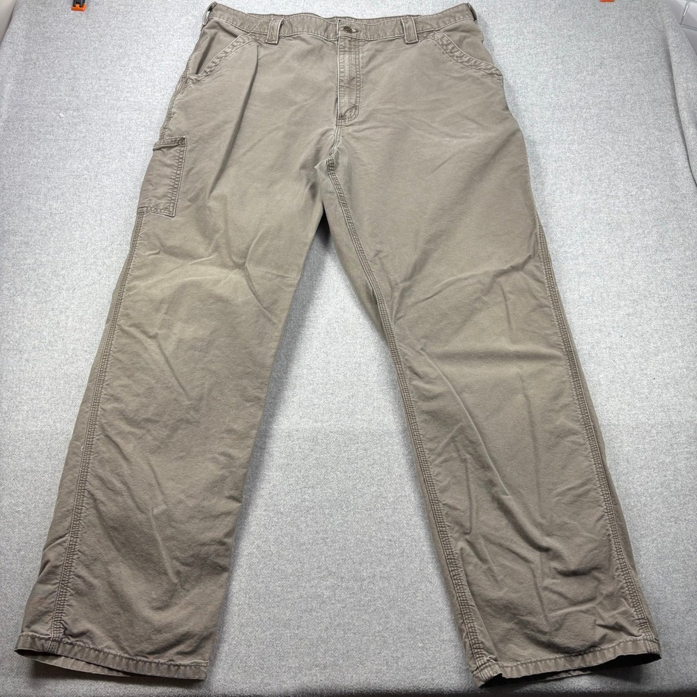 Carhartt Pants Men 40x31 Actual Brown B151 Dungaree Fit Canvas Carpenter Utility
